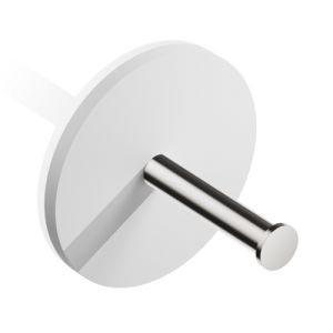 Decor Walther 0974455 Stone TPH1 toiletrolhouder wit/ RVS geborsteld