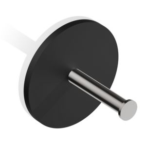 Decor Walther 0974465 Stone TPH1 toiletrolhouder mat zwart/ RVS geborsteld