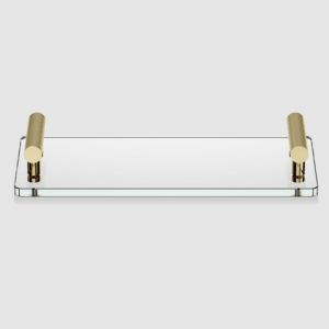 Decor Walther Club 0856122 CLUB TAB schaal/tray helder glas goud