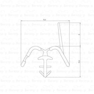 Duscholux 250420.01.001.2100 dichtstrip, 210cm, wit