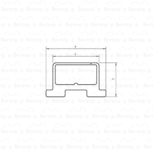 Duscholux 620236.01.076.1800 magneetprofiel, 180cm, zwart