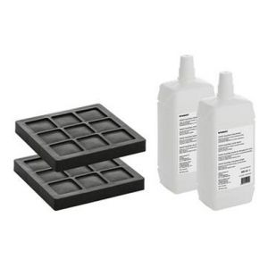Geberit AquaClean 240626001 set van 2 koolstoffilters + 2 douchearmreinigingsmiddel 400ml voor Geberit Balena 8000 en Geberit AquaClean 8000plus