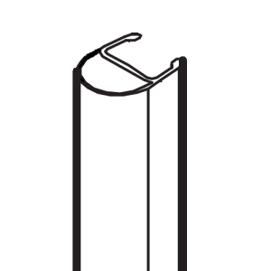 HSK Atelier Pur E77073 o-dichting verticaal, 200cm, 8mm *niet meer leverbaar*