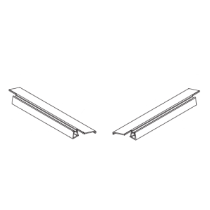 HSK Atelier Pur E77058 set glasdorpellijsten tbv onderzijde 4-delige hoekinstap met schuifdeuren *niet meer leverbaar*