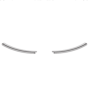 HSK Atelier Pur E77059 set glasdorpellijsten tbv onderzijde kwartronde 4-delige schuifdeuren *niet meer leverbaar*