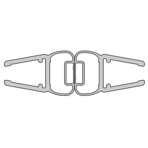 HSK E100056-5 magneetstrip recht, set van 2 stuks, 200cm, 5mm, transparant