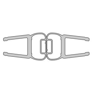 HSK E100056-8 magneetstrip recht, set van 2 stuks, 200cm, 8mm, transparant