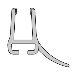 HSK E100058-5 horizontaal afdichtingsprofiel 100cm, 5mm (zonder inschuifrubber)