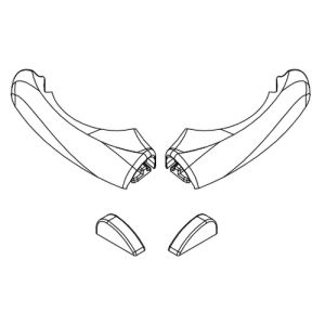 HSK E100211-1-41 afdekkapjes voor waterdorpel, chroom