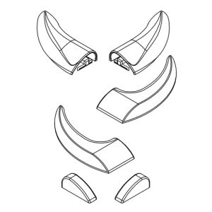 HSK E100211-7-04 afdekkapjes voor waterdorpel, wit