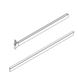 HSK Exklusiv E85058 glasdorpellijst met eindkapje voor draaideur rechts, 6mm *niet meer leverbaar*