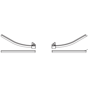 HSK Exklusiv E85059 glasdorpellijsten met eindkapjes chroom tbv 2-delige kwartronde deuren L + R, 6mm *niet meer leverbaar*
