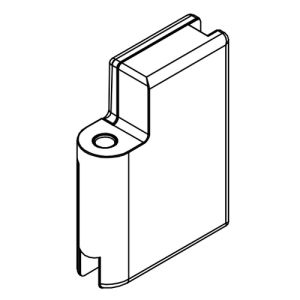 HSK Kienle E100312-OL-90 scharnierdeel glashouder boven links, RVS look