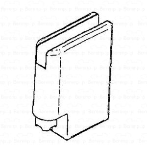 HSK Kienle E87312-4L scharnierdeel glashouder beneden links, RVS-look *niet meer leverbaar*