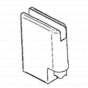 HSK Kienle E87312-4R scharnierdeel glashouder beneden rechts, RVS-look *niet meer leverbaar*