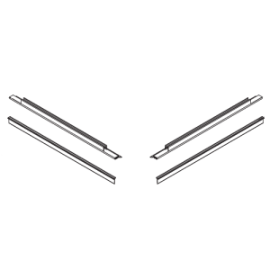 HSK Noblesse E76058 set afdichtingsprofielen 100cm tbv hoekinstap *niet meer leverbaar*