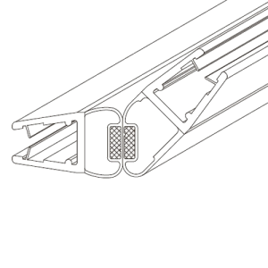 HSK Premium Classic E79055-E79056 magneetstrippen set 135 graden, 200cm, 6mm