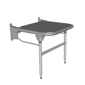 Handicare (Linido) LI2214002102 hulppootset voor verkorte douchezitting staal gecoat wit