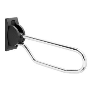 Handicare (Linido) LI2603350202 opklapbare toiletbeugel 530 mm RVS gepolijst (witte afdekkap/muurplaat)