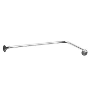 Handicare (Linido) LI2641000200 douchegordijnrail 90x90cm RVS gepolijst (witte afdekkappen)