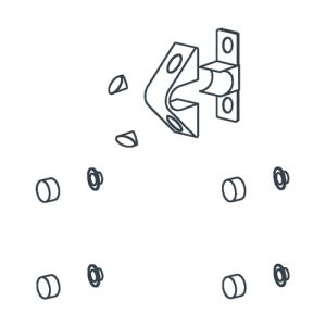 Handicare (Linido) LI2881000602 kunststof ringen en afdekdoppen wit