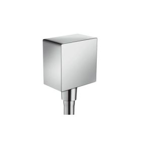 Hansgrohe 26455000 FixFit Square wandaansluitbocht chroom (OUTLET)