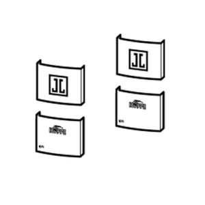 Huppe 1002, 054246 set afdekkapjes t.b.v. scharnieren (4 stuks) *niet meer leverbaar*
