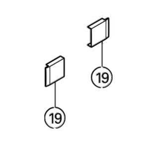 Huppe Classics 2, 027851 afdekkappen t.b.v. geleiderail