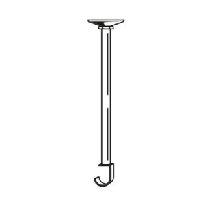 Inda Hotellerie A01470CR douchestang plafondsteun 60cm messing verchroomd