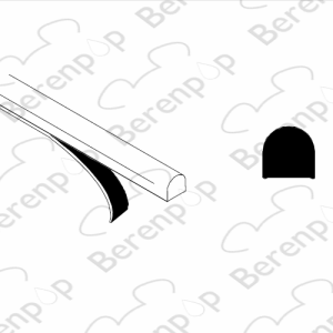 Inda Sim 6000 RBALT122004AN dorpelprofiel voor badwand 2-delig, 100cm, chroom *niet meer leverbaar*
