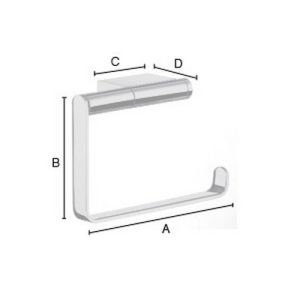 Smedbo Air AK341 toiletrolhouder chroom