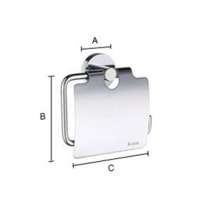Smedbo Home HS3414 toiletrolhouder met klep mat chroom