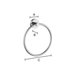 Smedbo Home HB344 handdoekring zwart