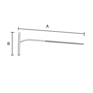 Smedbo Sideline DK2165 douchewisser extra lang handvat met zelfklevende houder verchroomd edelstaal