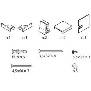 Novellini R01BN2A1-K montageset chroom