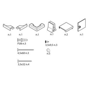 Novellini R01BNA01-K montageset chroom