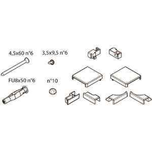 Novellini R01BNR1A1-K montageset chroom