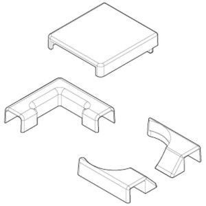 Novellini R0410BNMO-K set afdekkapjes chroom