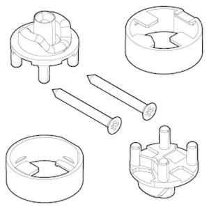 Novellini R04ABNMO1-H set eindkapjes zwart