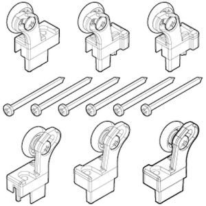 Novellini R07BJ3P1-68 set wieltjes grijs RAL 7046