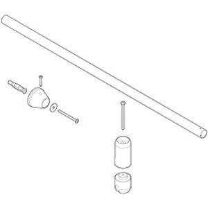 Novellini R80JOK10-K muursteun 100cm chroom