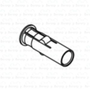 Pressalit A7223 scharnierbus met weerhaak lang grijs