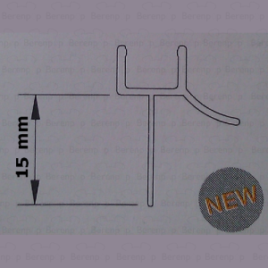 Provex 1236SA00F afwateringsstrip 92cm, 15mm hoog, transparant, voor glasdikte 6mm