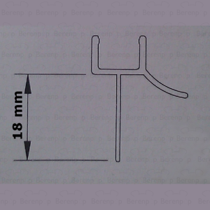 Provex 1246SA00F afwateringsstrip 120cm, 18mm hoog, transparant, voor glasdikte 6mm