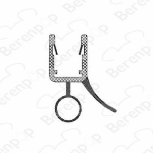 Riho 562010002 afwaterstrip met o-dichting en flapje, 100cm / 8mm