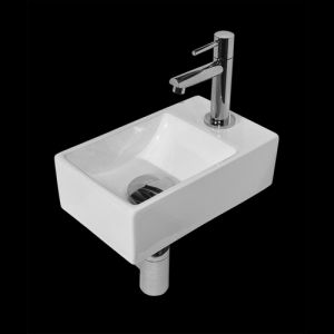 San4U 2501157 One Pack Wonder (rechts) fonteinset wit keramiek/ chroom