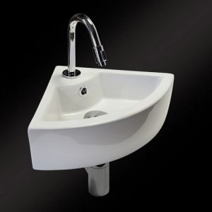 San4U 2503565 One Pack Floor fonteinset wit keramiek/ chroom