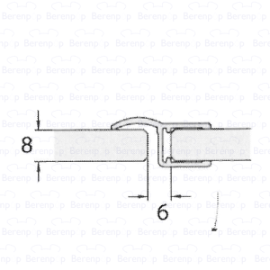 Sealskin Optix 600 - 700 TSS003 afdichtprofiel 201cm transparant, 8mm *niet meer leverbaar*