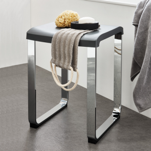 Smedbo Living Basic FK416 douchekruk donkergrijs met chroom