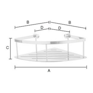 Smedbo Sideline DB3031 hoekdraadkorf 20 cm mat zwart